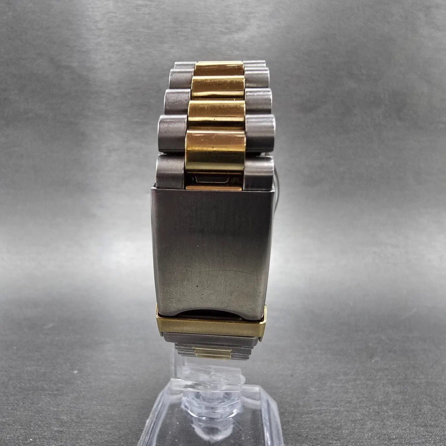 Wittnauer President Watch Men 35mm Bl Dial Two Tone Daydate Round New Batt AB7
