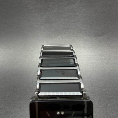 Technos Tank Watch Men 28mm Black Dial Ceramic Steel Date Rectangle New Battery4