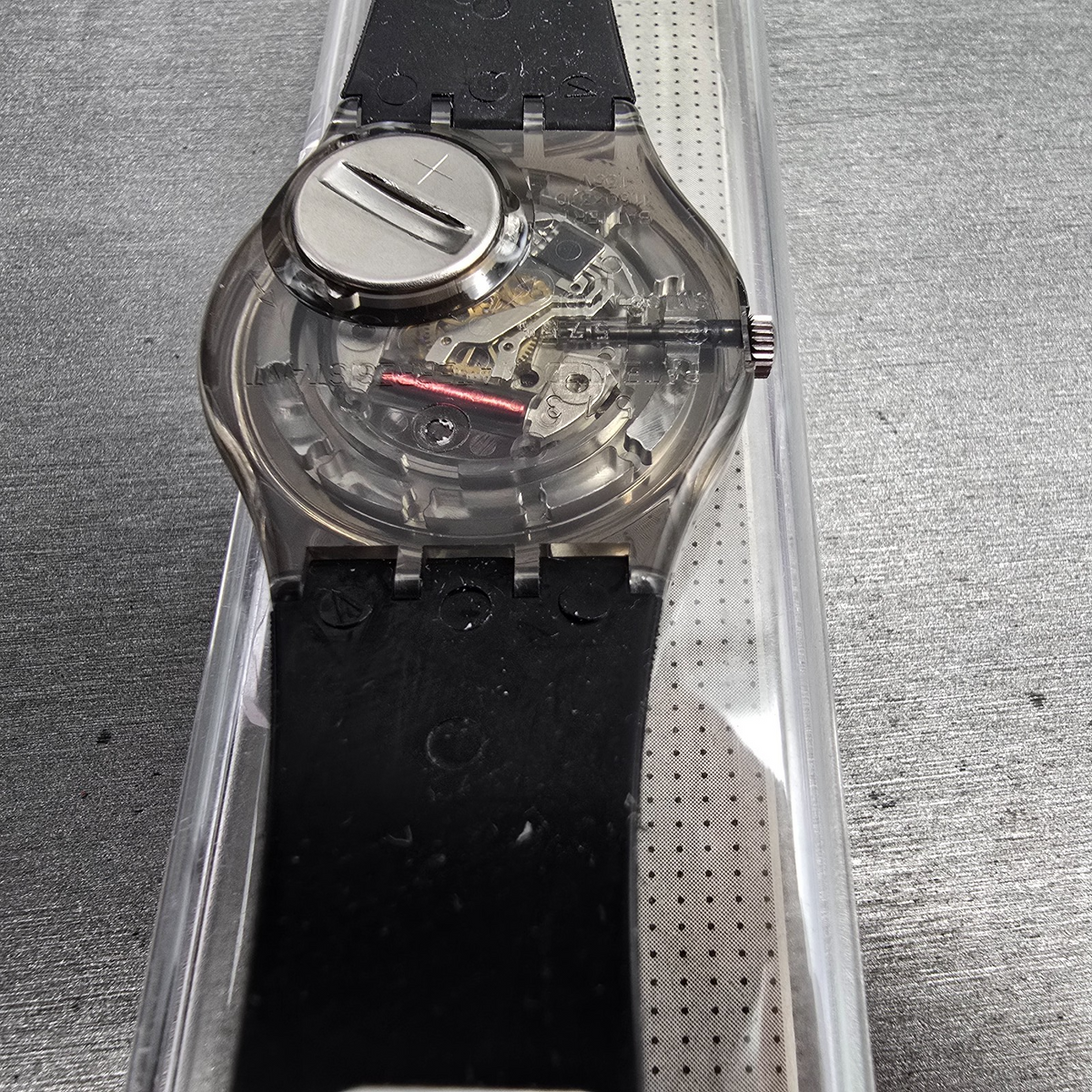 Swatch Lolita Watch Men 33mm Black Dial Black Tone Round GM128 New Battery NOS14