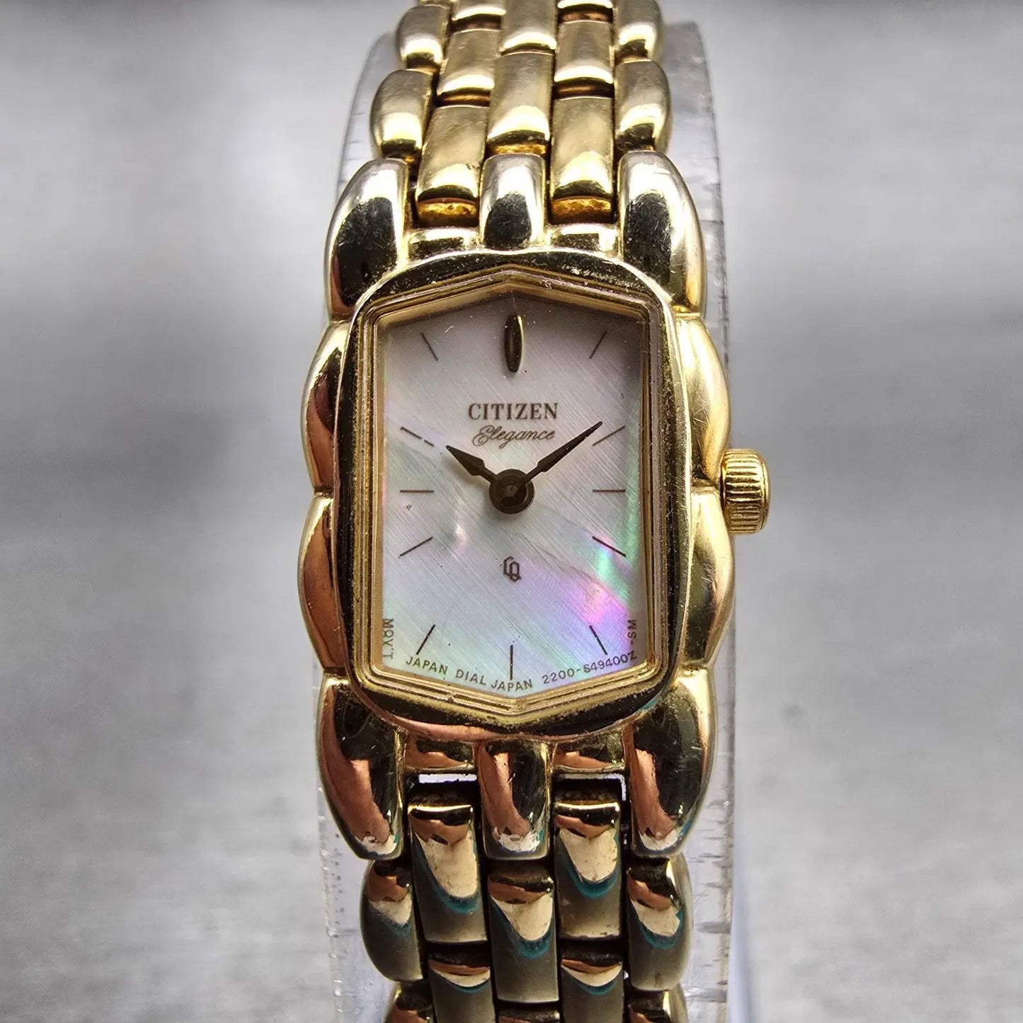 Citizen Elegance Watch Women 14mm MOP Dial Gold Tone 2200-S14960 New Battery0