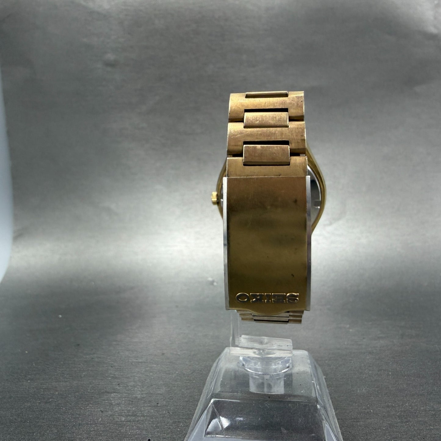 Seiko Automatic Watch Men 37mm Champagne Dial Gold Daydate 6309-5059 Runs VTG7