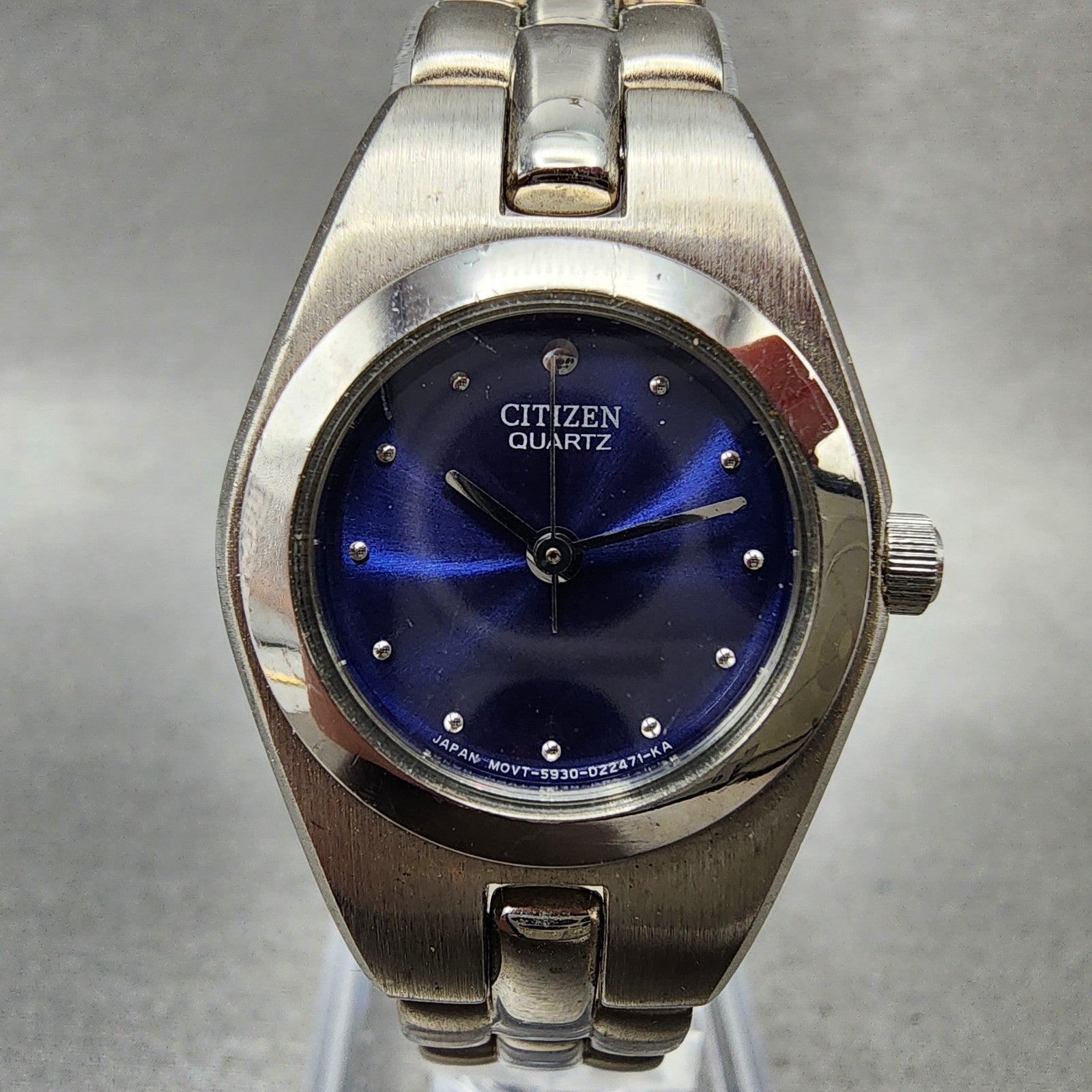 Citizen Watch Women 23mm Blue Dial Silver Tone Round 5930S99027 New Battery1