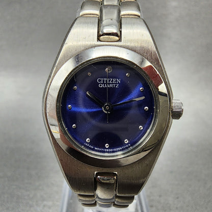 Citizen Watch Women 23mm Blue Dial Silver Tone Round 5930S99027 New Battery1
