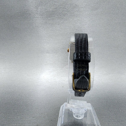 Seiko Watch Women 21mm Analog Digital Gold Tone Rectangle Champagne Dial New Bat7