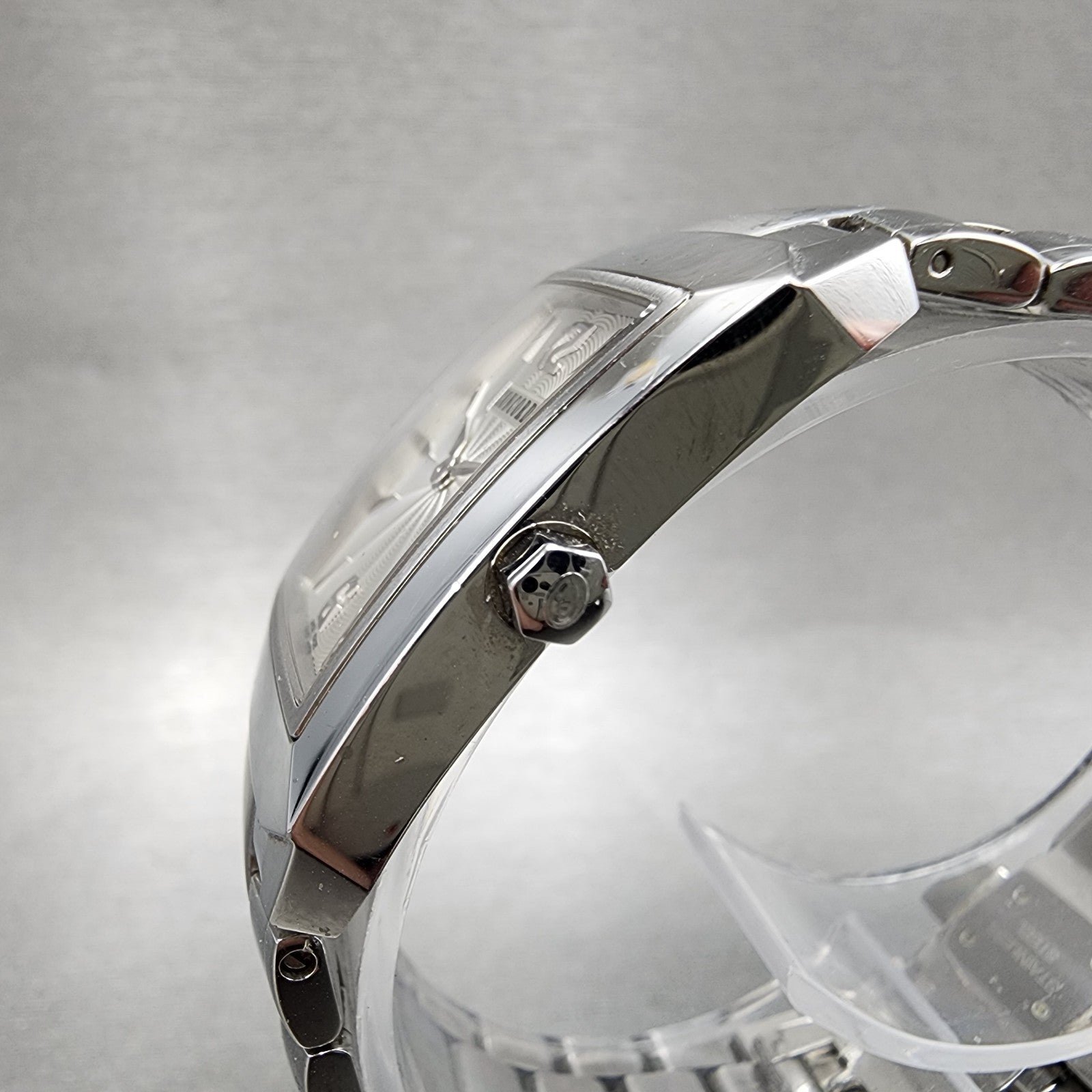 Concord Carlton Tank Watch Women 23mm White Dial Steel Rectangle New Battery2