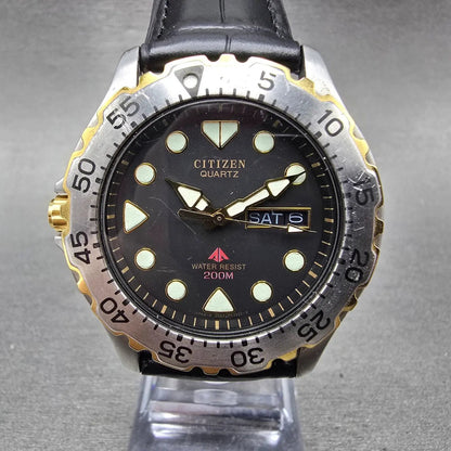 Citizen Promaster Dive Watch Men 39mm Black Dial Two Tone Daydate New Battery0
