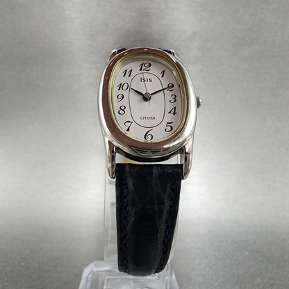 Citizen ISis Watch Women 20mm White Dial Silver Tone Oval 5930-L11825 New Batt