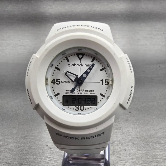 Casio G-Shock Mini GMN-50 Watch Women White White Chrono Alarm New Battery READ0
