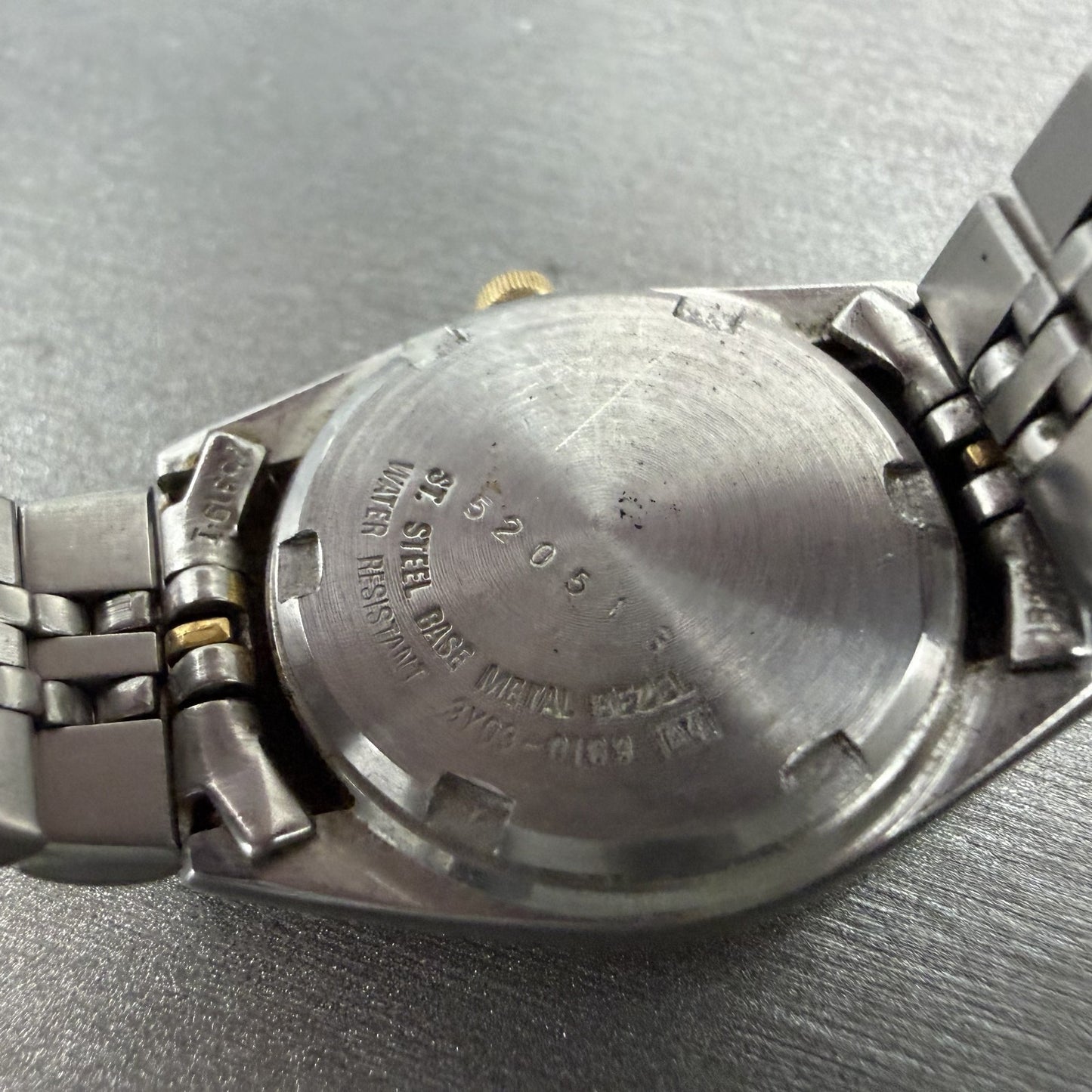 Seiko SQ Watch Women 24mm Blue Dial Two Tone Daydate Round New Battery ABACDABA9