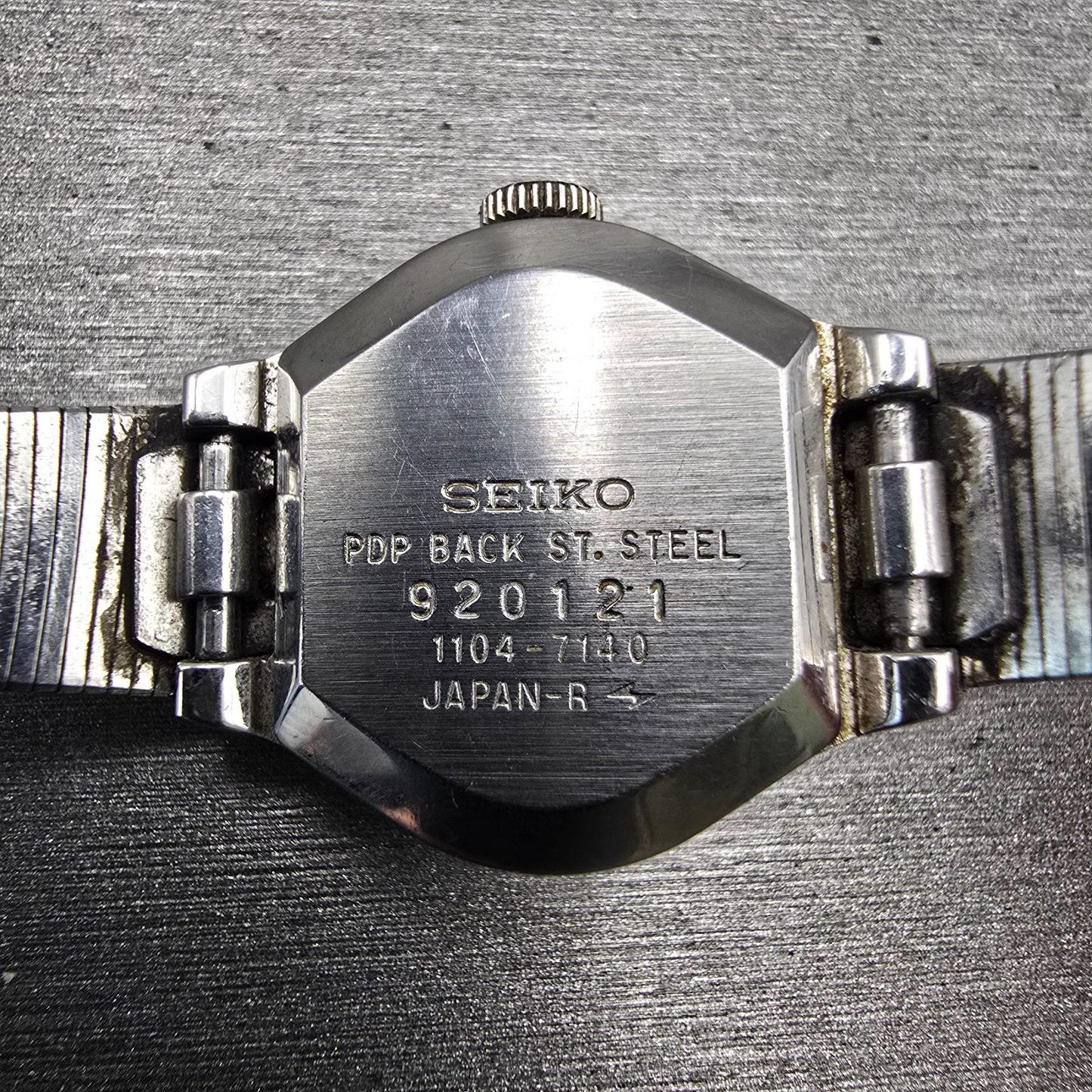 Seiko Watch Women 22mm Silver Dial Silver Tone Oval 1104-7140 Vintage Works10