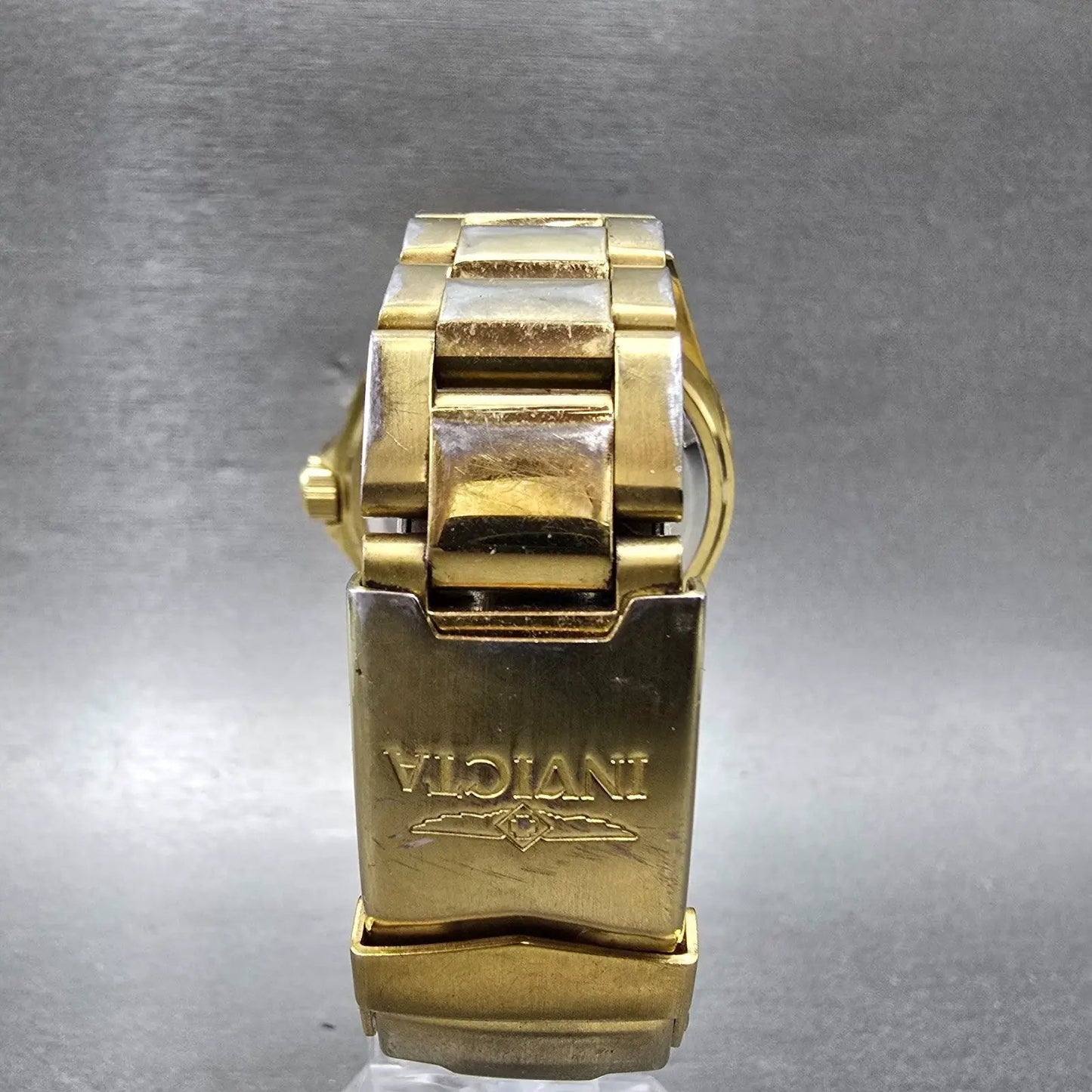 Invicta Watch Women 39mm Champagne Dial Gold Tone Date Round 15252 New Battery7