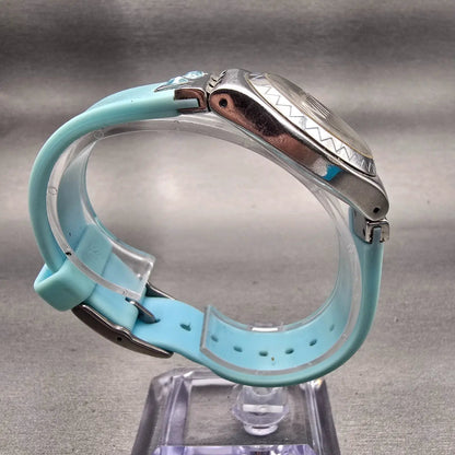 Swatch Irony ELLAZUL Watch Women Silver Dial Blue Band YLS154 CRAKCED New Batt8