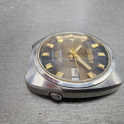 Citizen Sevenstar V2 Watch Men 36mm Brown Dial Steel Daydate Automatic PARTS6