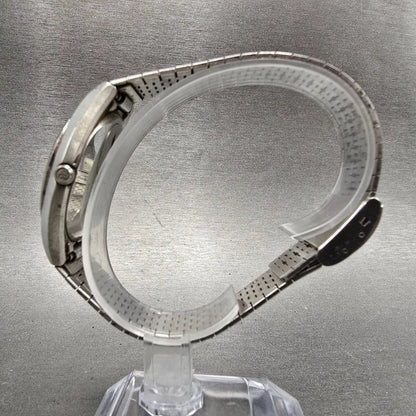 Seiko King Quartz Watch Men 37mm Silver Dial Silver Tone Daydate 5856-8001 PARTS11