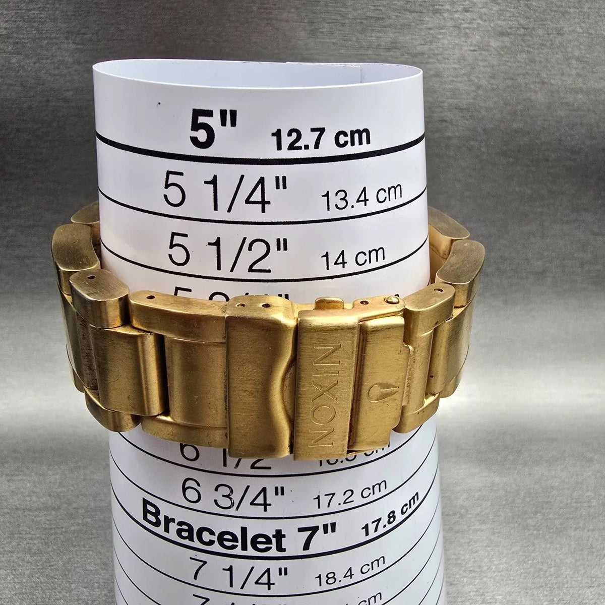 Nixon The 42-20 Chrono Watch Men 42mm Gold Dial Gold Tone Date Round New Battery9