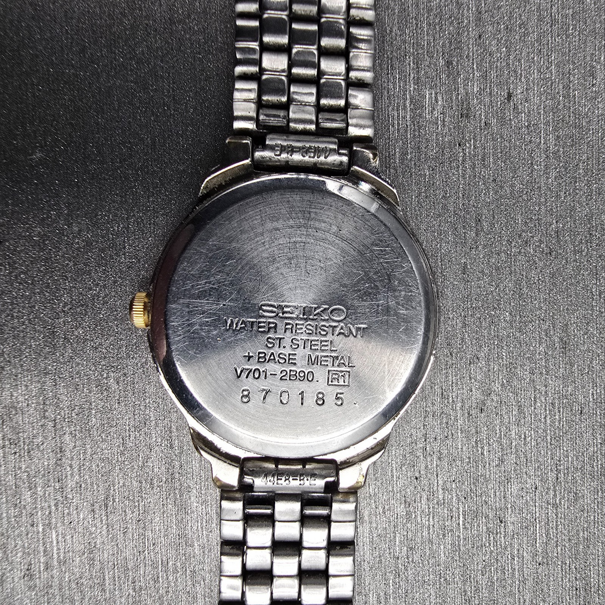 Seiko Watch Women 24mm Ivory Dial Two Tone Round V701-2B90 New Battery Vintage10