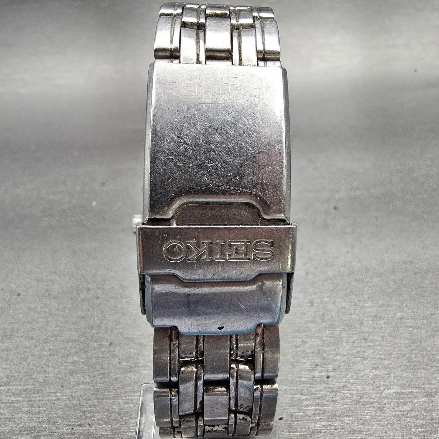 Seiko Sports 100 Chronograph Watch Men 37mm Black Dial Silver 7T32-7D89 New Batt7