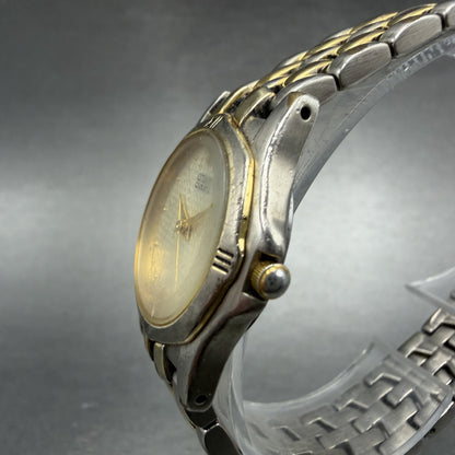 Citizen Watch Women 26mm Champagne Dial Two Tone Date Round 1012-S73265 New Batt2