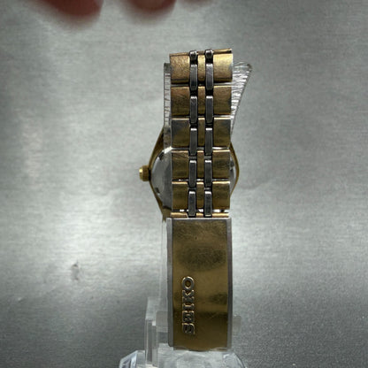 Seiko Automatic Watch Women 24mm Silver Dial Gold Tone Daydate 2906-0019 Runs7