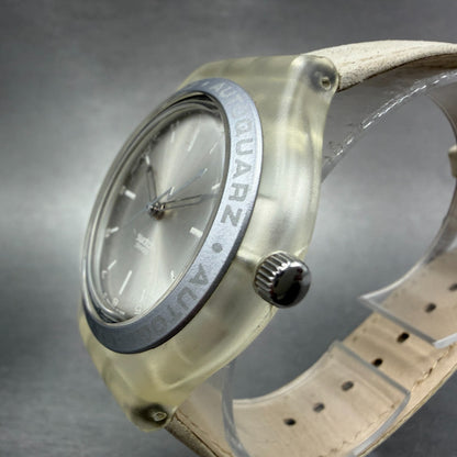 Swatch Auto Quartz Less Is More Watch Unisex 37mm Silver Dial Clear STK100 PARTS3