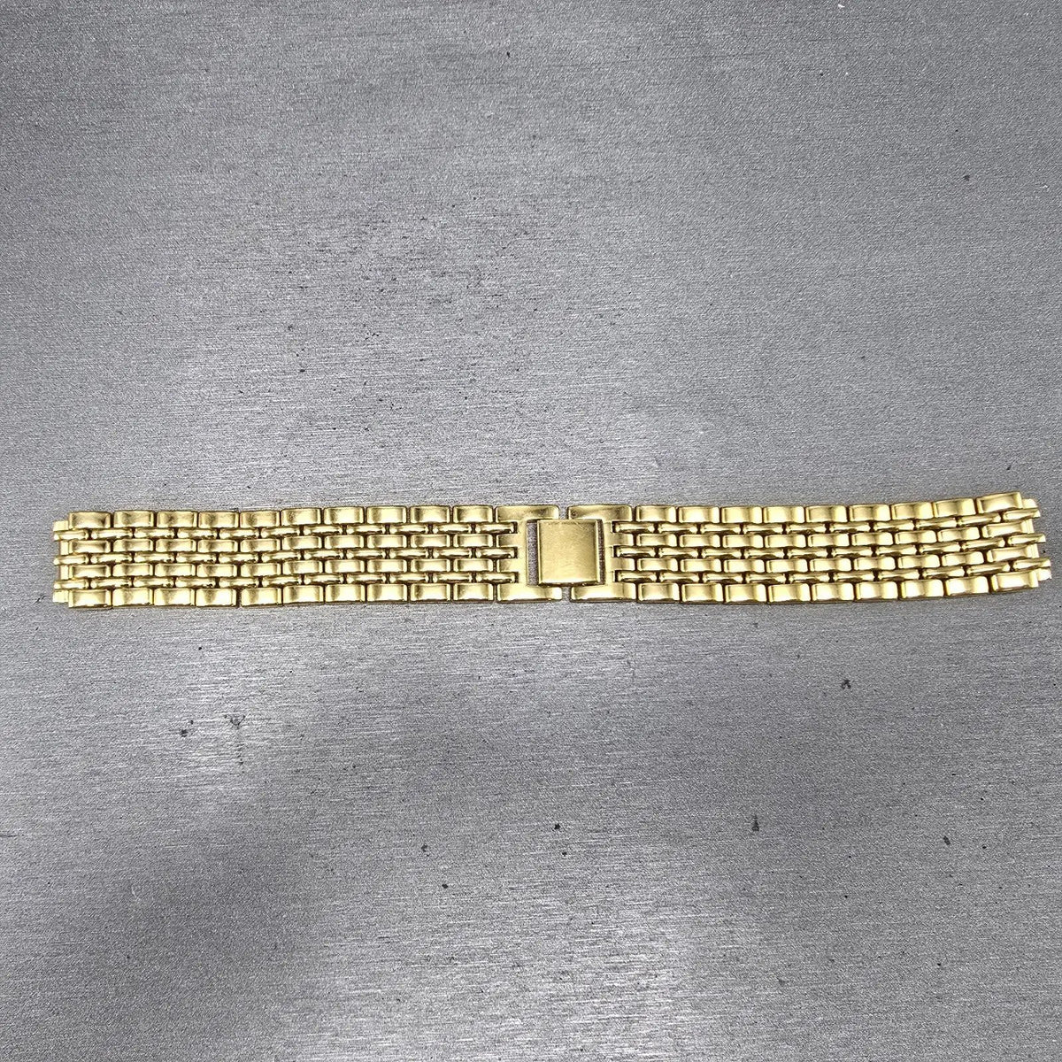 Seiko Bracelet 15mm Stainless Steel Gold Tone Vintage Japan 43G6-BI0