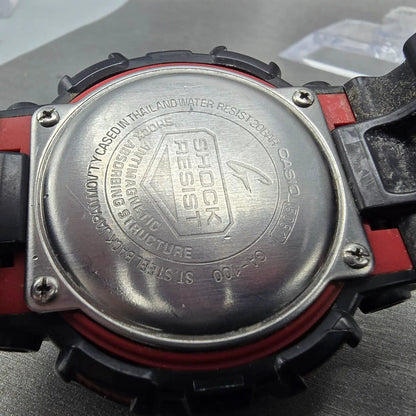 Casio G-Shock GA-100 Watch Men 50mm Black Red Analog Digital Alarm Chrono PARTS10