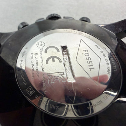 Fossil Q Hybrid Smartwatch Nate Watch Men 50mm Black Dial Black FTW1114 New bat9