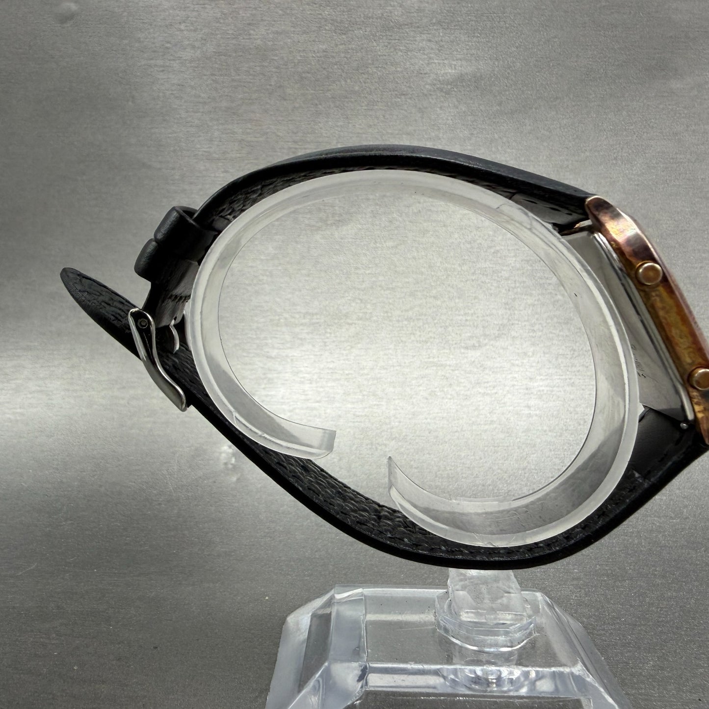Seiko Analog Digital Watch Men 30mm Champagne Dial Gold Tone H449-5130 New Batt8
