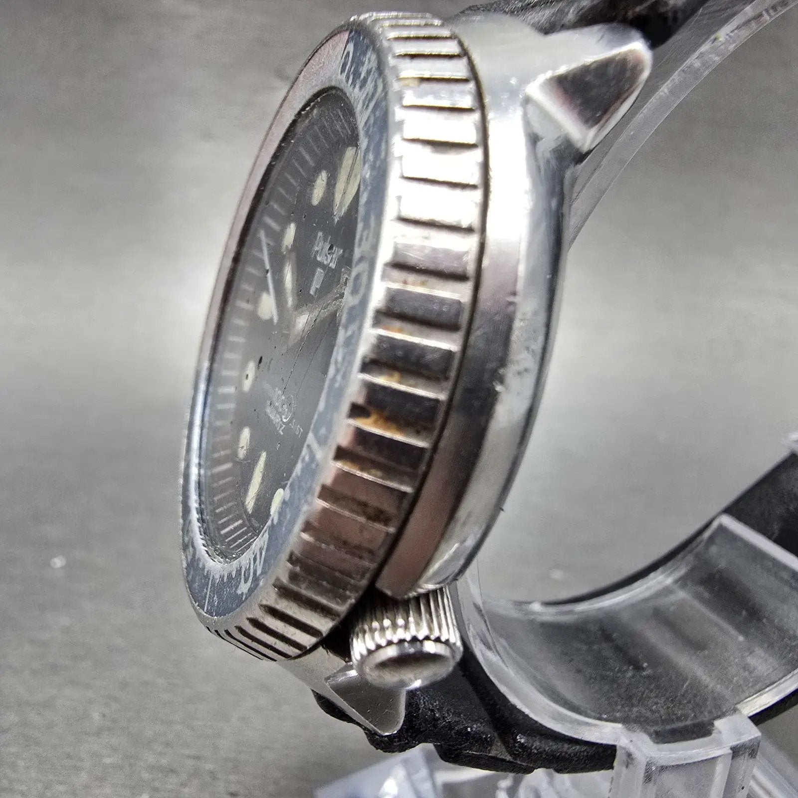 Seiko Pulsar Pepsi Dive Watch Men 41mm Black Dial Steel Daydate Y513-6019 PARTS3