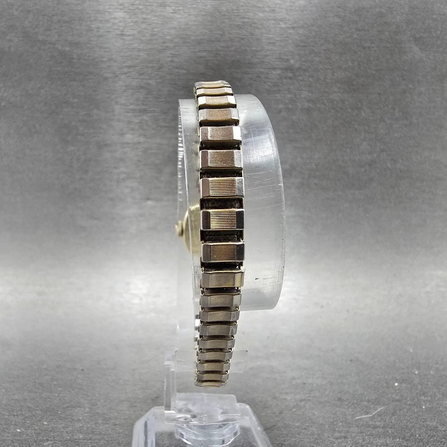 Hamilton Watch Women 14mm Cream Dial 14k Gold Rectangle Manual Wind Runs VTG8