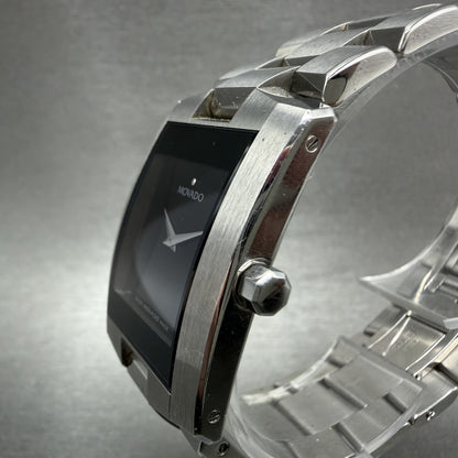 Movado Eliro Watch Women 22mm Black Dial Stainless Steel 84-C1-455A New Battery2