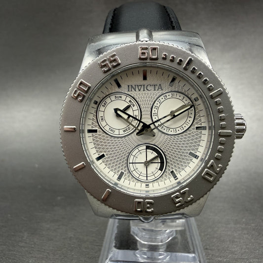 Invicta Wildflower Watch Women 37mm White Dial Silver Tone Daydate 5923 New Batt0