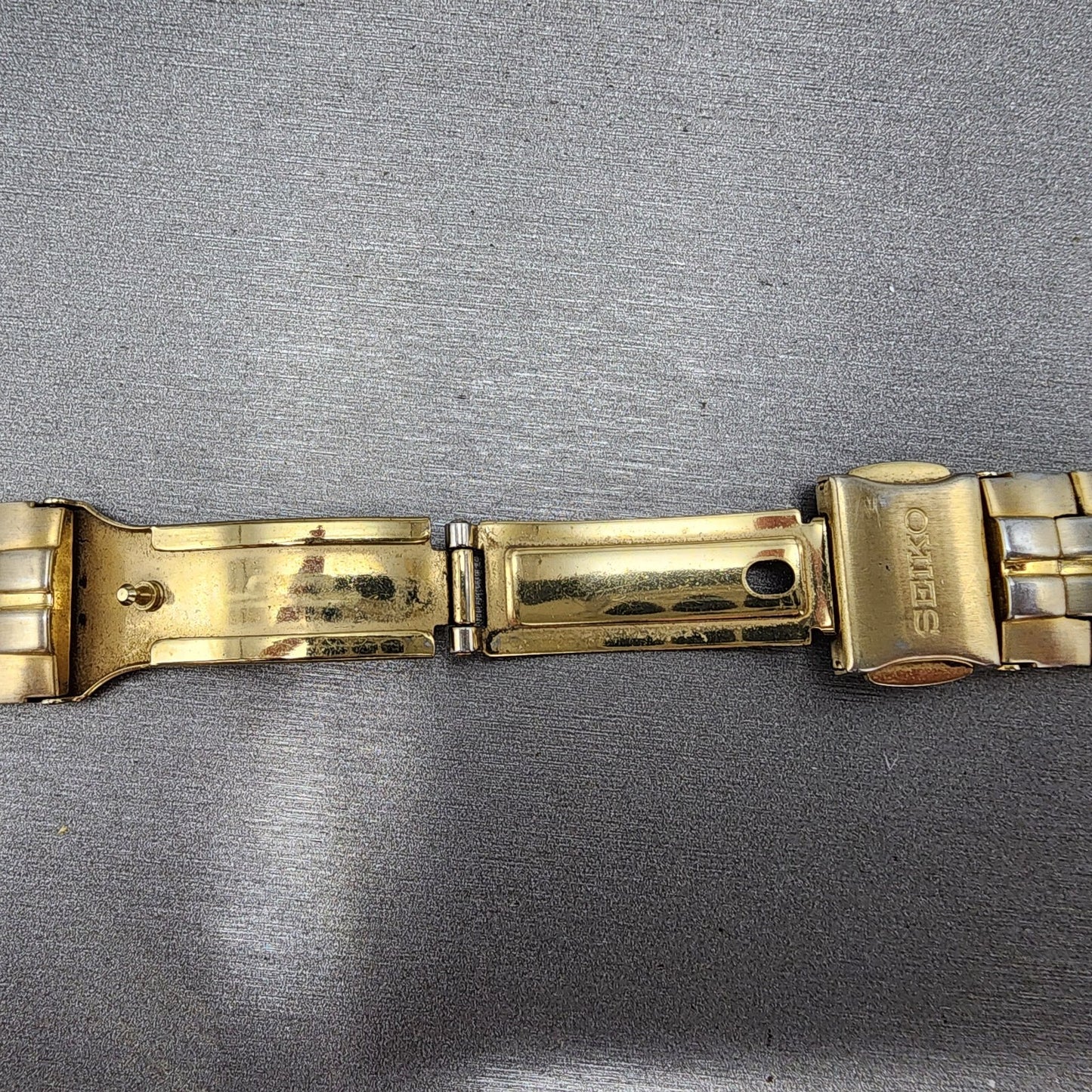 Seiko 32S2ZI Watch Bracelet 21mm Gold Tone Stainless Steel12