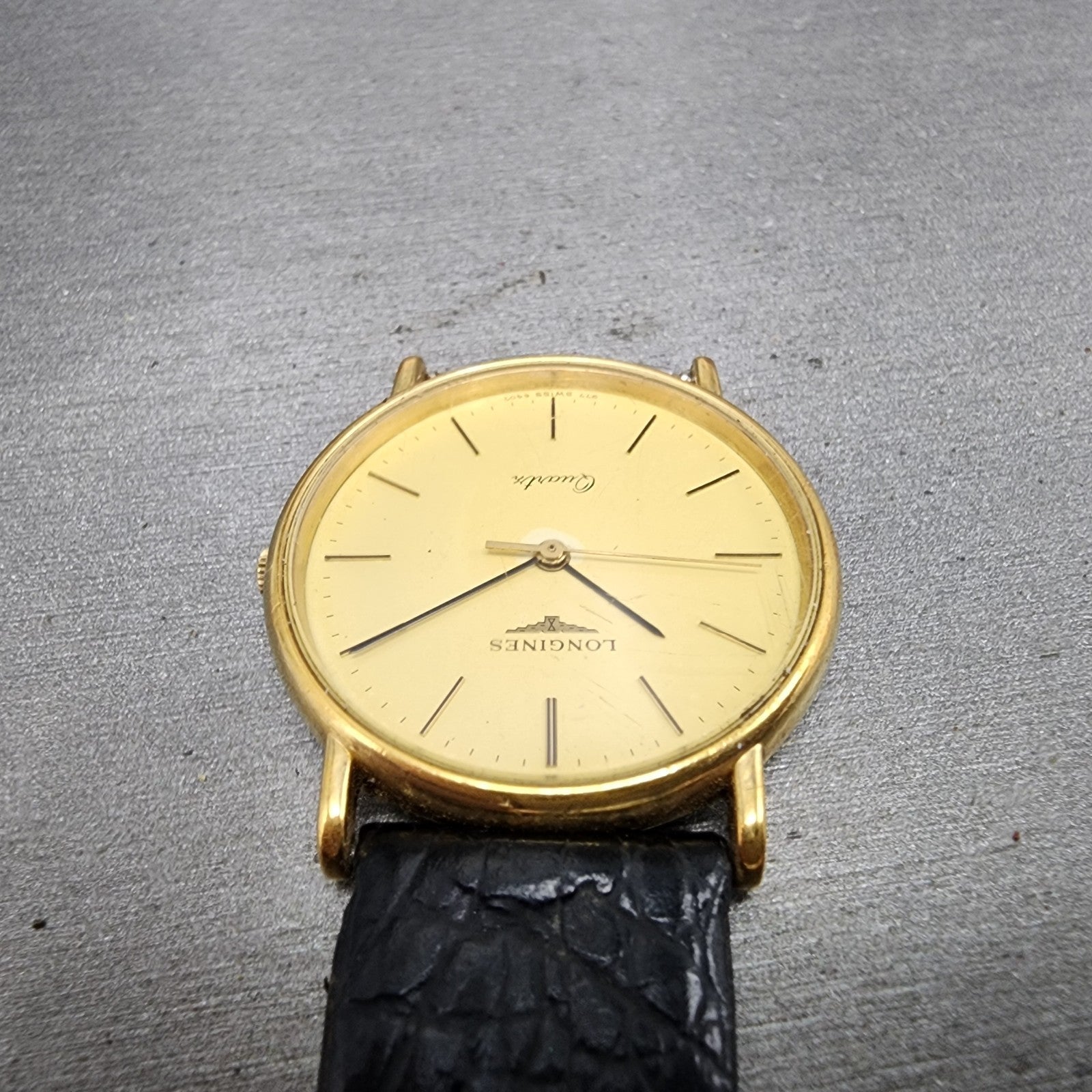 Longines Watch Men 32mm Gold Dial Gold Tone Round 6407 977 VTG PARTS6