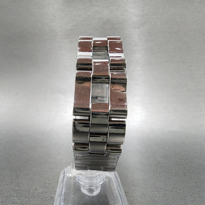 Gucci Tank Watch Women 17mm Black Dial Silver Tone Rectangle 2305L New Battery7
