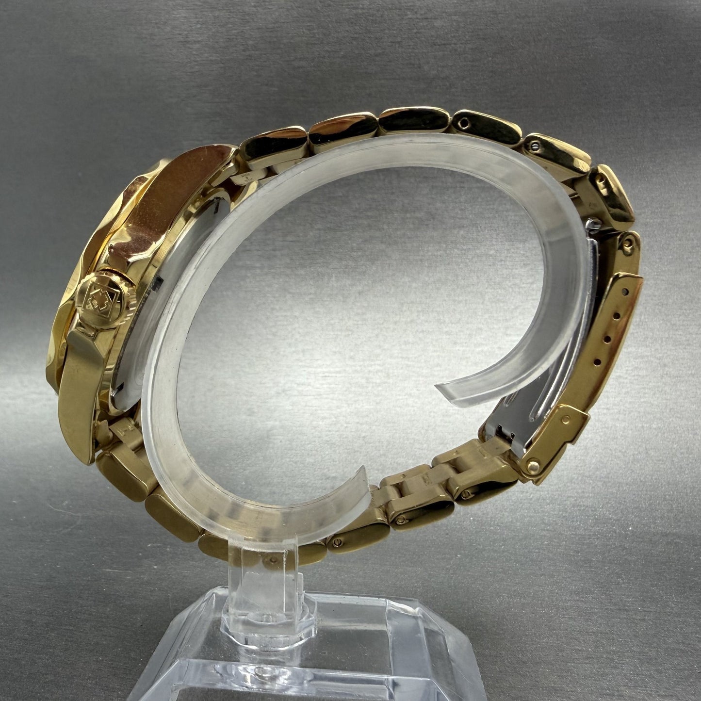 Invicta Dive Watch Men 43mm Champagne Dial Gold Tone Date Round 15032 New Batt6