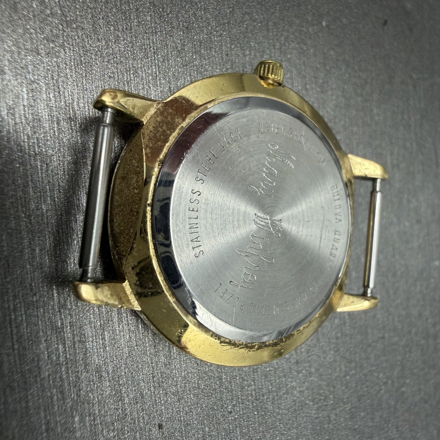 Bulova Accutron Watch Women 28mm Black Dial Gold Tone Diamond Bezel New battery7
