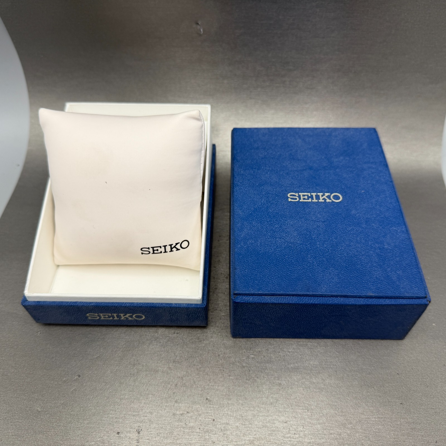 Seiko Presentation Watch Box Case Blue Cardboard W/Manuals Pillow P51