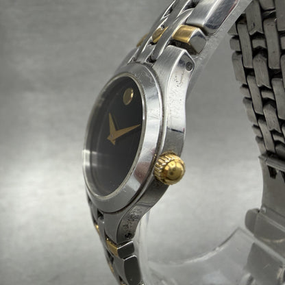 Movado Museum Watch Women 24mm Black Dial Two Tone Round 81-E4-1832 New Batt2