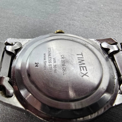 Timex South Street Sport Watch Men 36mm Silver Dial Two Tone Daydate New Battery9
