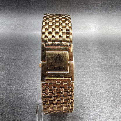 Seiko SQ Tank Watch Men 31mm Brown Dial Gold Tone Daydate 2633-5029 New Battery7