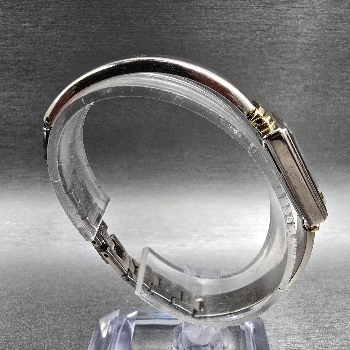 Citizen Watch Women 15mm Champagne Dial Two Tone Rectangle 5421-K16044 New Batt8