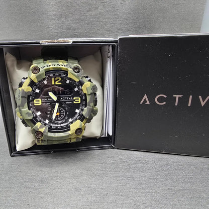 Activa x Invicta BlackOps Watch Men 56mm Camouflage Alarm Chronograph Ana Digi0
