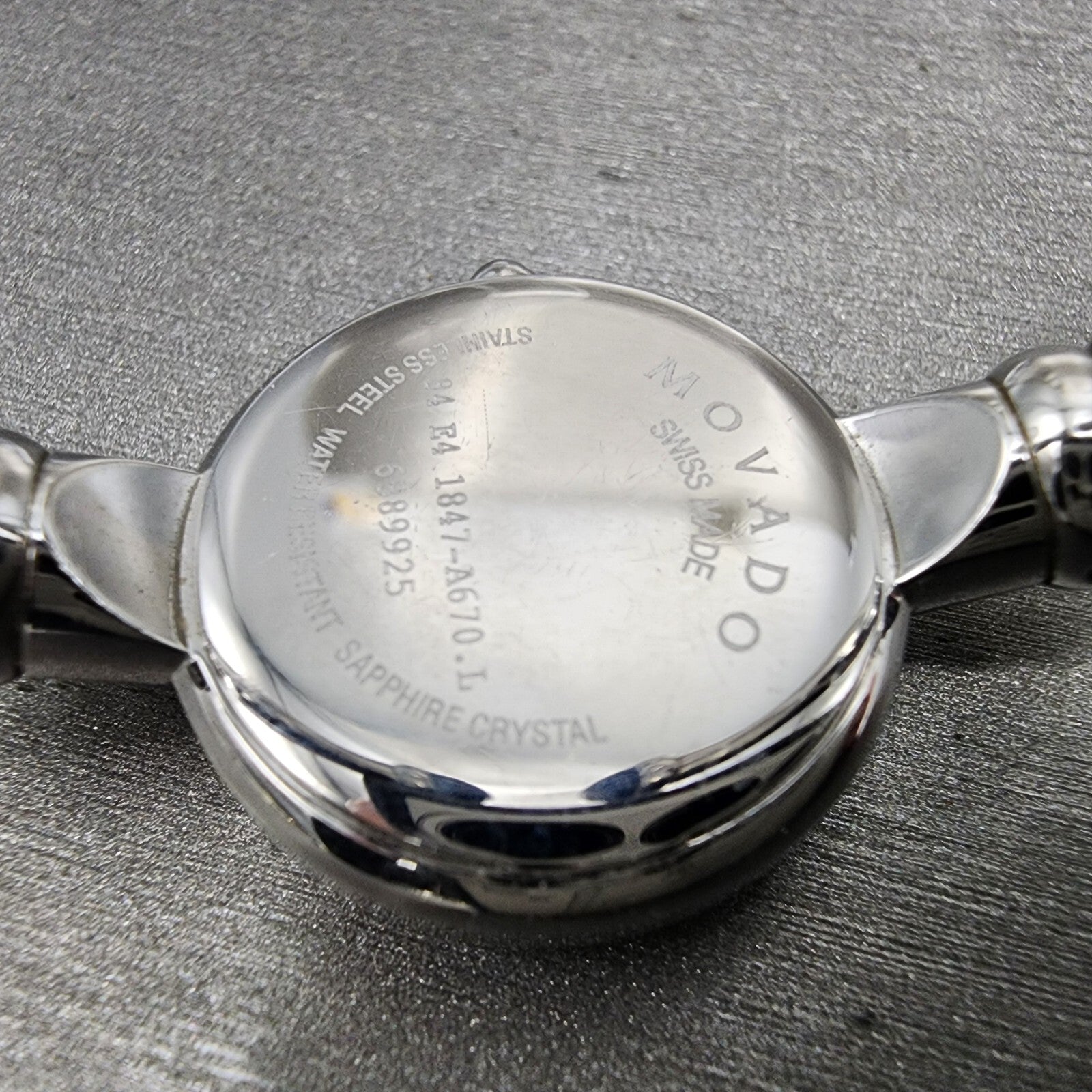 Movado Bareleto Watch Women 24mm Black Dial Stainless Steel Round Bangle New Bat9