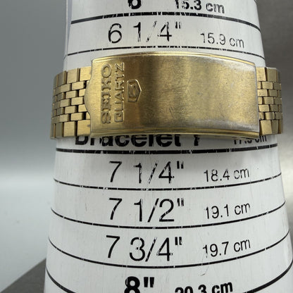 Seiko 5 Watch Men 34mm Champagne Dial Gold Tone Daydate 5Y13-8010 New Batt READ!12