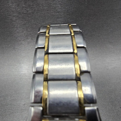Movado Museum Watch Men 36mm Black Dial Two Tone Round 81 G4 1884 PARTS VTG5