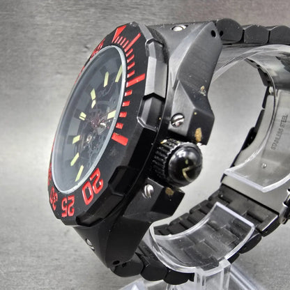 Android Corsair Skeleton Automatic Watch Men 49mm Black Dial Black Round Runs2