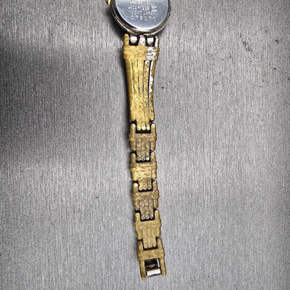 Seiko Watch Women 20mm White Dial Two Tone Round V400-1229 New Battery Vintage12
