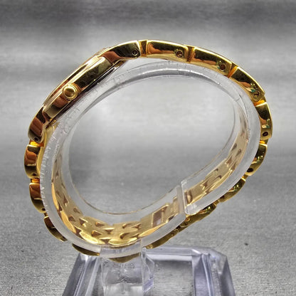 Seiko Watch Women 16mm White Dial Gold Tone Oval Y150-5P00 New Battery Vintage6