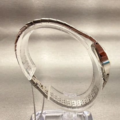 Seiko Watch Women 17mm Silver Dial Silver Tone Oval 1400-7389 New Battery VTG8